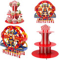 4 Sets Carnival Theme Ferris Wheel Centerpieces and Cupcake & Candy Stands in Multicolor