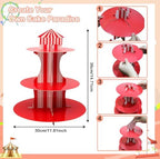 4 Sets Carnival Theme Ferris Wheel Centerpieces and Cupcake & Candy Stands in Multicolor, alternate view 4