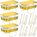 4 Sets Disposable Chafing Dishes Buffet Set, Small in Small