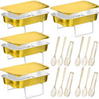 4 Sets Disposable Chafing Dishes Buffet Set, Small in Small