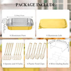 4 Sets Disposable Chafing Dishes Buffet Set, Small in Small, alternate view 3