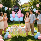 4 Sets Gender Reveal Balloons Stand Kit for Table in 4 Count (Pack of 1) in Pink Blue, alternate view 2