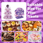 4 Sets Kpop Theme Ferris Wheel Centerpieces and Cupcake & Candy Stands in purple, alternate view 5