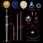 4 Sets Navy Blue Gold Balloon Centerpieces for Table, Blue Gold Party Decor in Blue Gold, alternate view 3