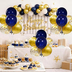 4 Sets Navy Blue Gold Balloon Centerpieces for Table, Blue Gold Party Decor in Blue Gold, alternate view 5