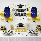 4 Sets Navy Blue Gold Balloon Centerpieces for Table, Blue Gold Party Decor in Blue Gold, alternate view 6