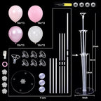 4 Sets Pink and White Balloons Stands Balloon Centerpieces for Table in 10 inches in Pearl Pastel Light Pink, alternate view