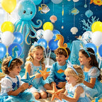 4 Sets Yellow and Blue Balloons Stand Kit for Table in 4 Count (Pack of 1) in Blue Yellow White, alternate view 2