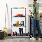 4-Shelf Adjustable Storage Shelving Unit for Garage, Steel Wire Rack, 200 Pound Loading Capacity per Shelf, alternate view 2