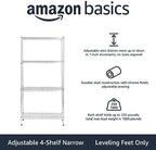 4-Shelf Adjustable Storage Shelving Unit for Garage, Steel Wire Rack, 200 Pound Loading Capacity per Shelf, alternate view 4