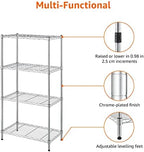 4-Shelf Adjustable Storage Shelving Unit for Garage, Steel Wire Rack, 200 Pound Loading Capacity per Shelf, alternate view 7