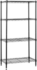 4-Shelf Steel Wire Storage Shelves for Garage, Adjustable Metal Shelving Unit, 200 lbs Per Shelf, 23.2" W x 48"