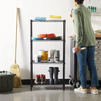 4-Shelf Steel Wire Storage Shelves for Garage, Adjustable Metal Shelving Unit, 200 lbs Per Shelf, 23.2" W x 48", alternate