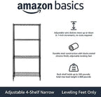 4-Shelf Steel Wire Storage Shelves for Garage, Adjustable Metal Shelving Unit, 200 lbs Per Shelf, 23.2" W x 48", alternate