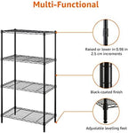 4-Shelf Steel Wire Storage Shelves for Garage, Adjustable Metal Shelving Unit, 200 lbs Per Shelf, 23.2" W x 48", alternate