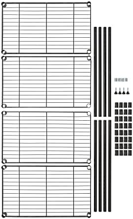 4-Shelf Steel Wire Storage Shelves for Garage, Adjustable Metal Shelving Unit, 200 lbs Per Shelf, 23.2" W x 48", alternate