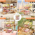 4 Tier Acrylic Cupcake Display Case Stand with Slide-Out Tray in Clear, alternate view 4
