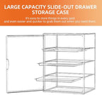 4 Tier Acrylic Cupcake Display Case Stand with Slide-Out Tray in Clear, alternate view 5