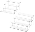 4 Tier Acrylic Display Risers, Clear Perfume Organizer, Cupcake Stand in 15.3x7.6x5.8 inch in Clear