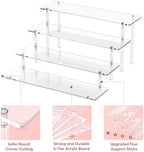 4 Tier Acrylic Display Risers, Clear Perfume Organizer, Cupcake Stand in 15.3x7.6x5.8 inch in Clear, alternate view 4