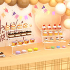 4 Tier Acrylic Riser Display Stands Shelf for Amiibo Funko,12"1 Pack in Clear, alternate view 5