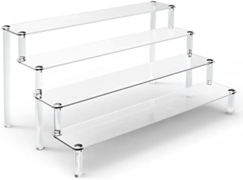 4 Tier Acrylic Stands for Display, Clear Perfume Organizer, Cupcake Stand in clear