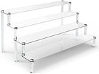4 Tier Acrylic Stands for Display, Clear Perfume Organizer, Cupcake Stand in clear