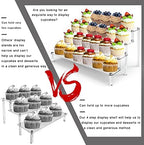 4 Tier Acrylic Stands for Display, Clear Perfume Organizer, Cupcake Stand in clear, alternate view 3