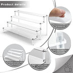 4 Tier Acrylic Stands for Display, Clear Perfume Organizer, Cupcake Stand in clear, alternate view 5