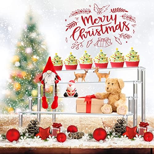 4 Tier Acrylic Stands for Display, Clear Perfume Organizer, Cupcake Stand in clear, alternate view 6