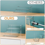 4 Tier Clear Acrylic Display Risers,9 Inch Large Perfume Organizer, Colonge Stand and Cupcake Risers, Acrylic, alternate view