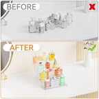 4 Tier Clear Acrylic Display Risers,9 Inch Large Perfume Organizer, Colonge Stand and Cupcake Risers, Acrylic, alternate view
