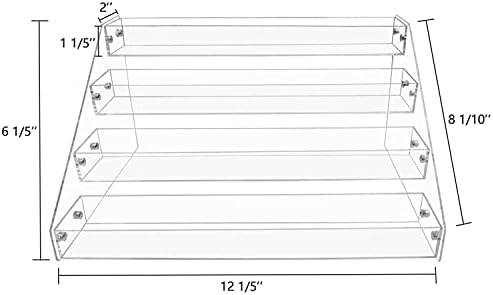 4-Tier Clear Acrylic Spice Rack Organizer for Cabinet Countertop in Clear, alternate view 3