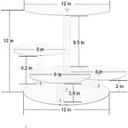 4 Tier Clear Cake and Cupcake Stand Combo for Birthday Party Decor, Acrylic Cupcake Tower Stand for 50 Cupcakes, alternate