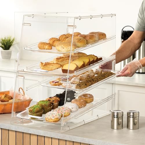 4 Tier Clear Commercial Display Case in Clear, alternate view 4