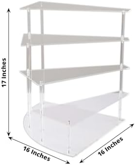 4-Tier Clear Spiral Cupcake Stand Mirror Finish Stairway Dessert Display & Luxury Vanity Storage Perfume, alternate view 2