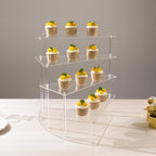 4-Tier Clear Spiral Cupcake Stand Mirror Finish Stairway Dessert Display & Luxury Vanity Storage Perfume, alternate view 3