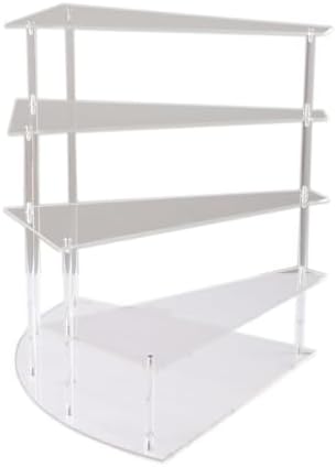 4-Tier Clear Spiral Cupcake Stand Mirror Finish Stairway Dessert Display & Luxury Vanity Storage Perfume, alternate view 6