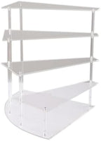 4-Tier Clear Spiral Cupcake Stand Mirror Finish Stairway Dessert Display & Luxury Vanity Storage Perfume, alternate view 6