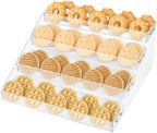 4 Tier Cookie Display Stand, Clear Acrylic Tiered Cupcake & Dessert Display Stand for Bakers, Vendors, Parties