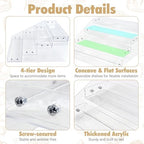 4 Tier Cookie Display Stand, Clear Acrylic Tiered Cupcake & Dessert Display Stand for Bakers, Vendors, Parties, alternate