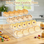 4 Tier Cookie Display Stand, Clear Acrylic Tiered Cupcake & Dessert Display Stand for Bakers, Vendors, Parties, alternate