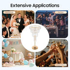 4 Tier Crystal Vase for Centerpieces, Gold Acrylic Display Stand in Gold, alternate view 6
