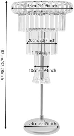 4 Tier Crystal Vase for Centerpieces Silver Acrylic Display Stand in Silver, alternate view 3