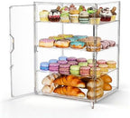 4 Tier Cupcake Stand Acrylic Cardboard Cupcake Tower Holder, Dessert Pastry Cookie Display Stand Case with 2 Lid