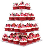 4 Tier Cupcake Stand, Acrylic Cupcake Tower Stand, Premium Cupcake Holder, Clear Cupcake Display Tree Tower