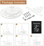 4 Tier Cupcake Stand, Acrylic Cupcake Tower Stands for 50 Cupcakes, Round Dessert Table Display Set Tiered Tray, alternate