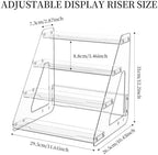 4 Tier Cupcake Stand Clear Bakery Cookie Display Riser, 1 Pack in 11.61"Wx10.43" D x12.2" H in Clear, alternate view 3