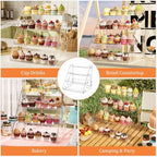4 Tier Cupcake Stand Clear Bakery Cookie Display Riser, 1 Pack in 11.61"Wx10.43" D x12.2" H in Clear, alternate view 4
