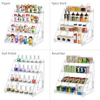 4 Tier Cupcake Stand Clear Bakery Cookie Display Riser, 1 Pack in 11.61"Wx10.43" D x12.2" H in Clear, alternate view 6